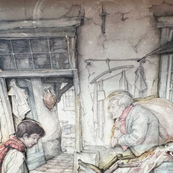 1966 Anton Pieck 3D Shadow Box Diorama "Flea Market" Framed Art Vintage - Picture 7 of 13